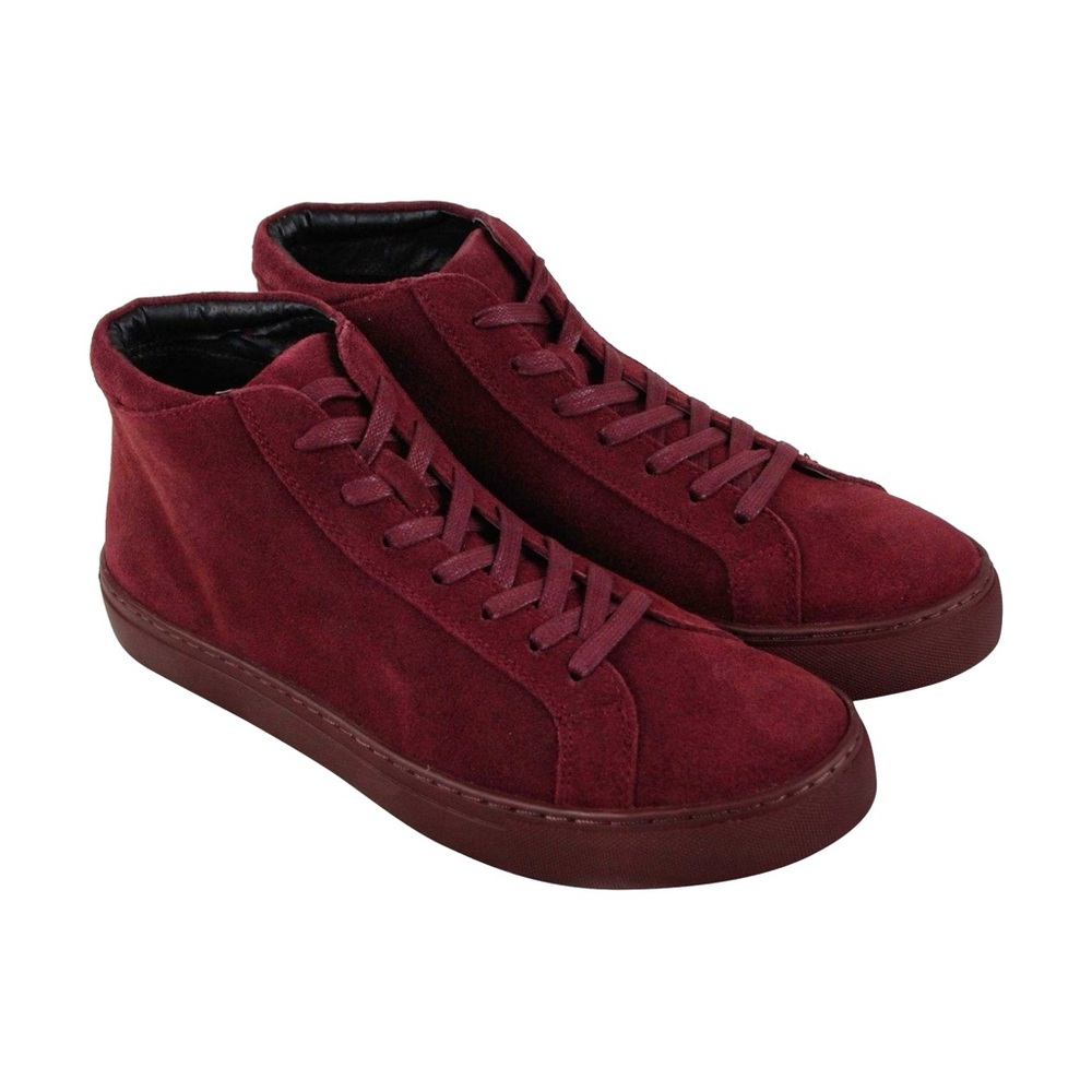 Kenneth Cole Reaction Men's Burgundy Suede High Top Sneakers
